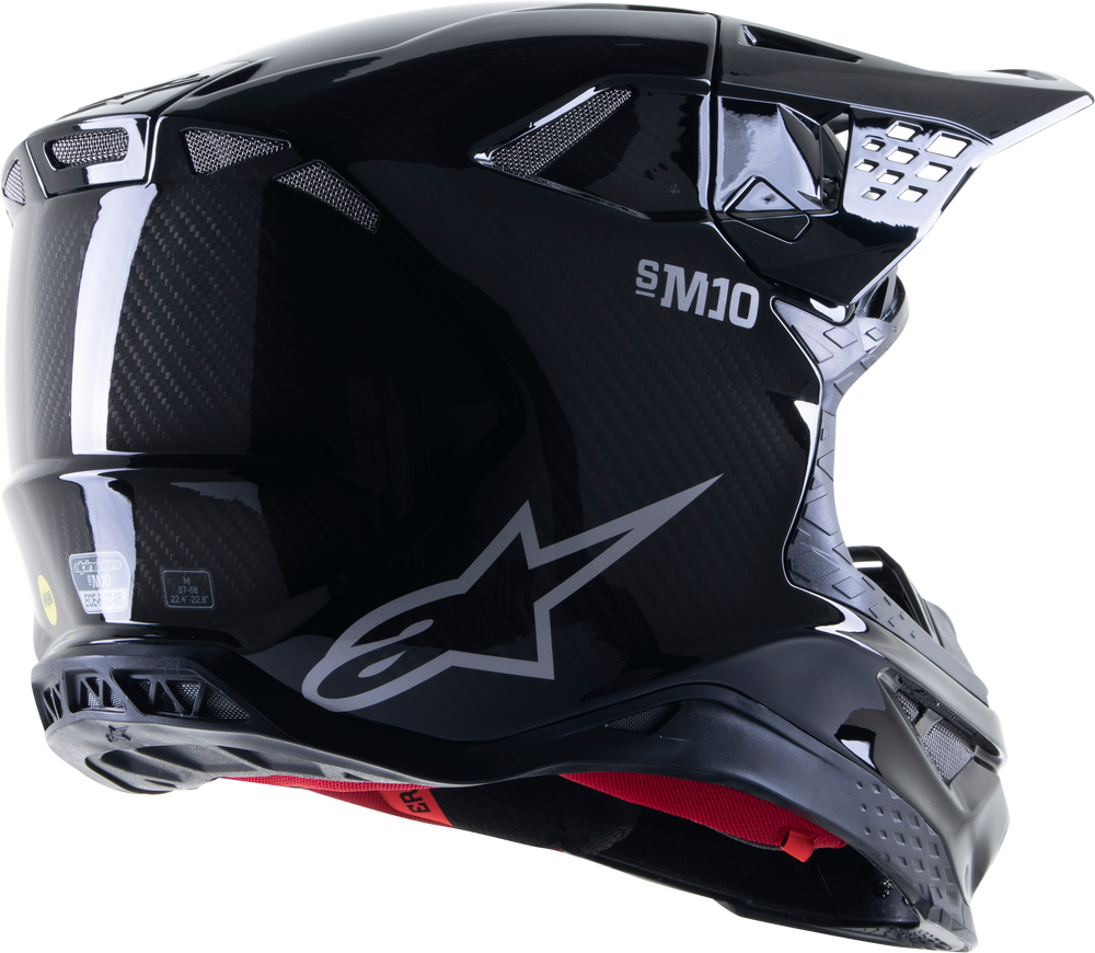 Alpinestars Supertech M10 Solid Helmet XL / Black Glossy Carbon Alpinestars Supertech M10 Solid Helmet XL / Black Glossy Carbon