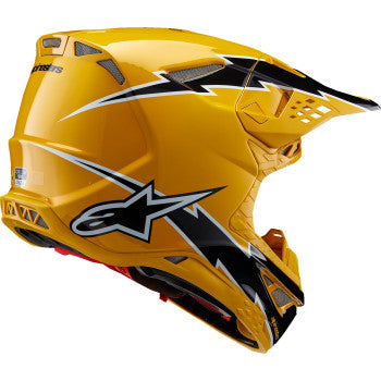 alpinestars dirt bike helmet Alpinestars Supertech M10 Ampress Helmet-Black/Yellow-XS