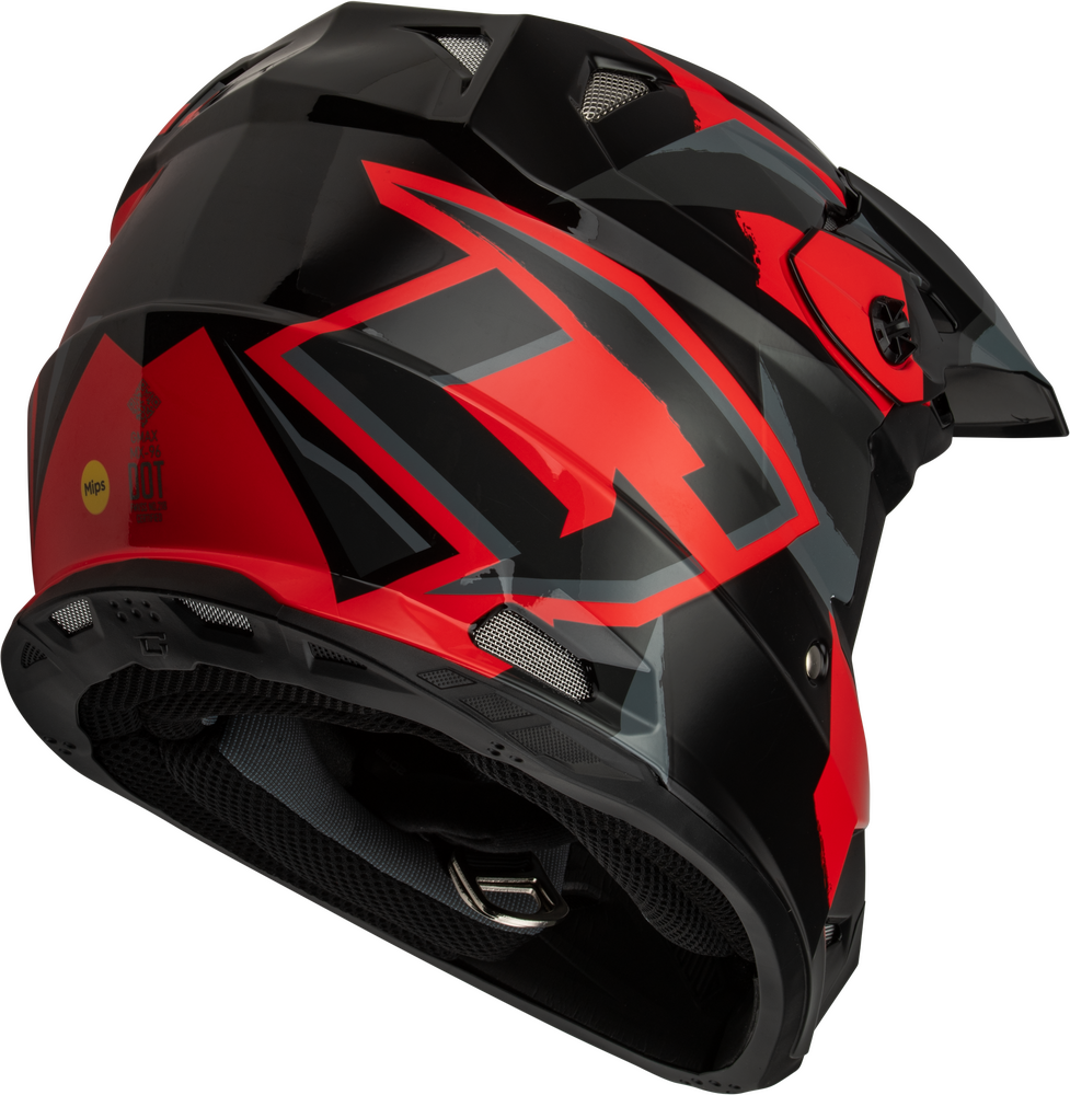 GMAX MX-96S Splinter Helmet - Black/Red