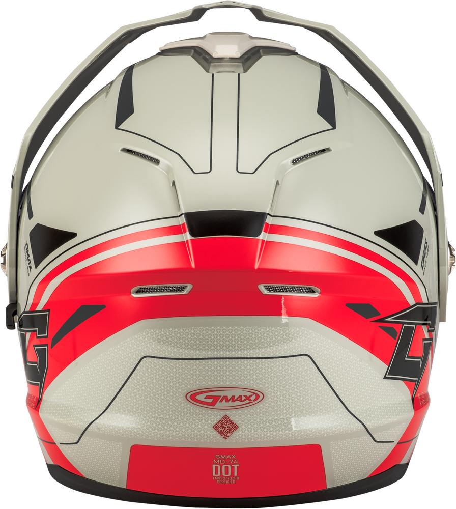 Gmax MD74S Spectre Snow Helmet White Red Electric Shield