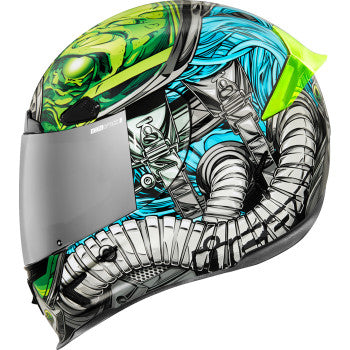 Icon Airframe Pro Outbreak Helmet, green/blue, Size M (57/58) for Men