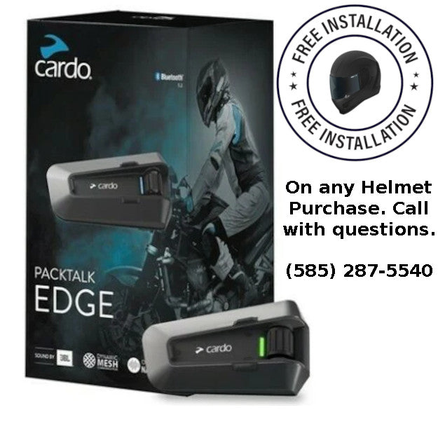 Cardo Packtalk Edge Bluetooth Single – HelmetCountry.com