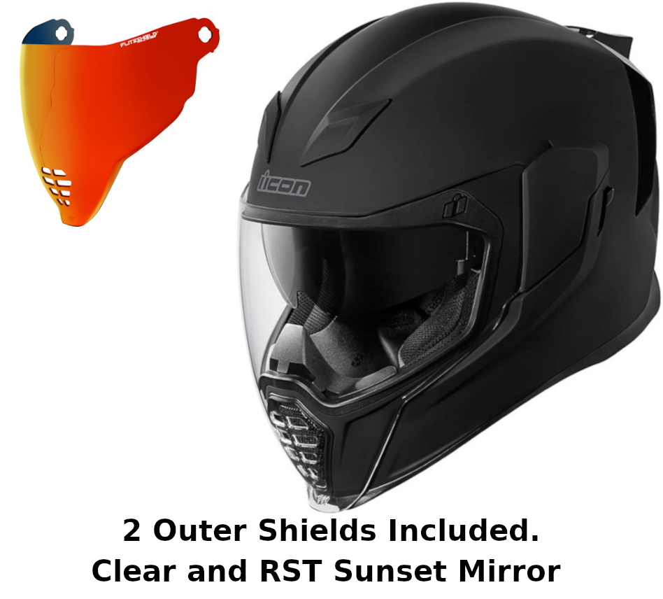 icon airflite helmet rst mirror Icon Airflite Full Face Helmet Rubatone Sunset Mirror Shield