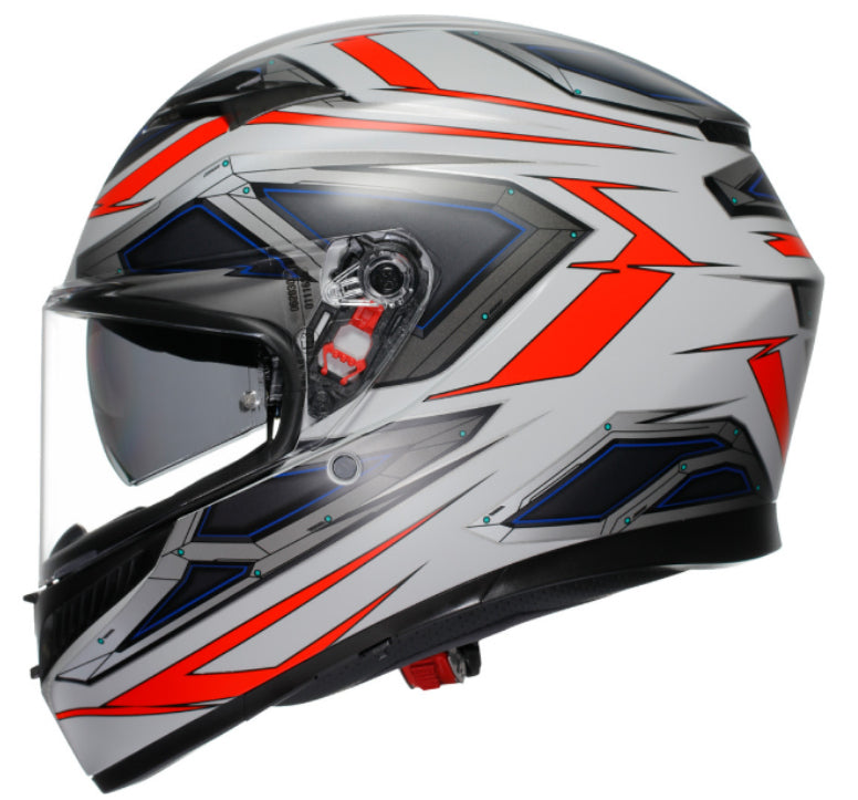 AGV K3 Space Matte White/Red Fluo Helmet 2XL