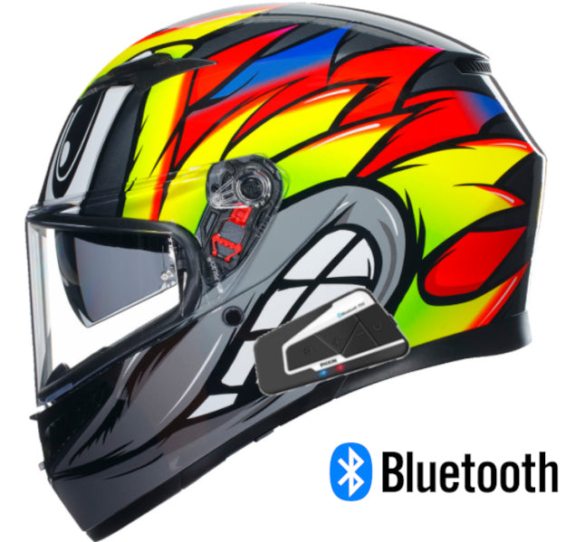 AGV K3 Birdy 2.0 Helmet Gray Yellow Red