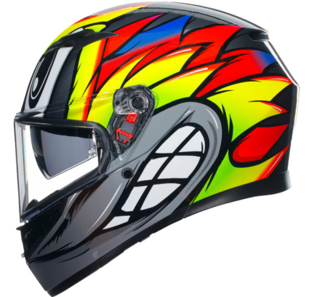 AGV K3 Birdy 2.0 Helmet Gray Yellow Red