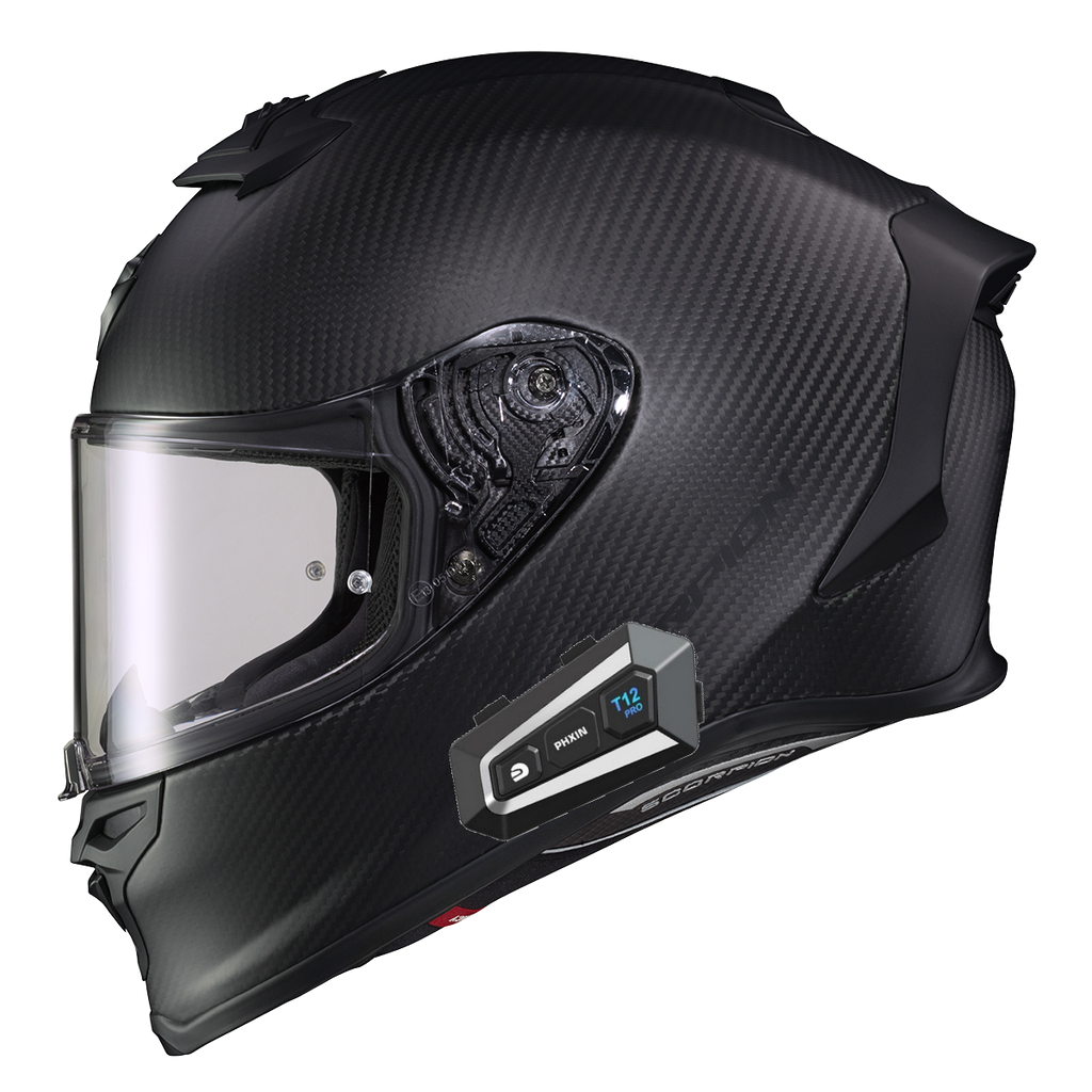 Scorpion EXO-R1 Air Full Face Bluetooth Helmet Carbon Matte Black