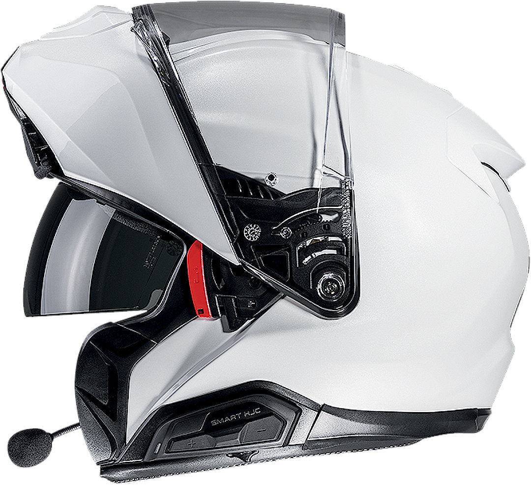 HJC RPHA 91 Bluetooth Helmet Gloss White 21b Installed