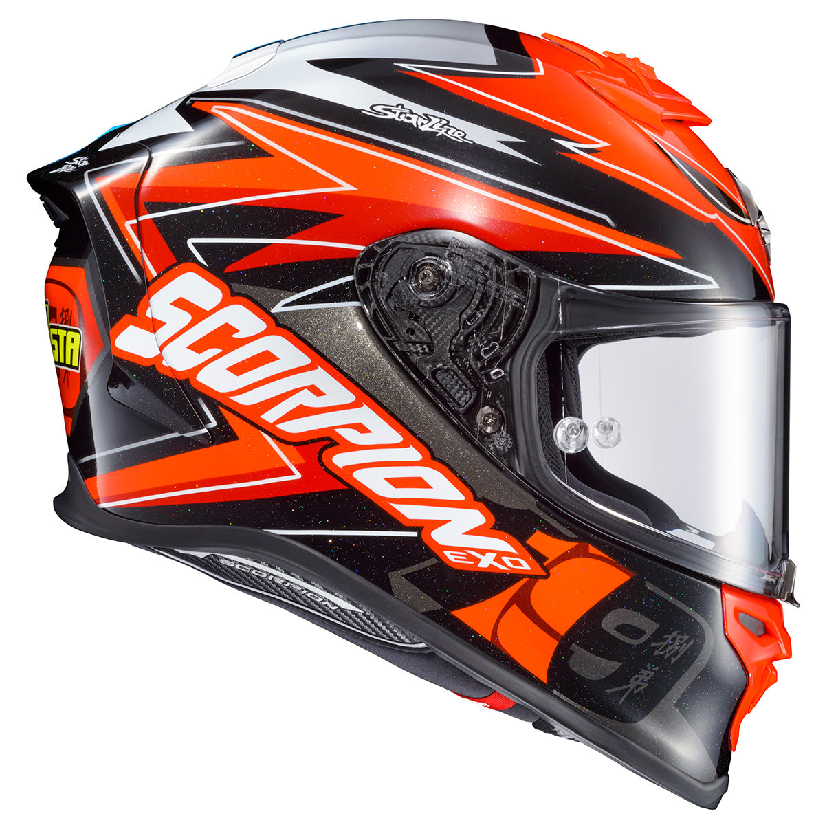 Scorpion EXO EXO-R1 Air Full Face Bluetooth Helmet Bautista Red