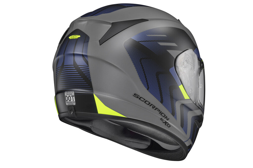 large scorpion helmet Scorpion EXO-R320 Alchemy Helmet Cement/Blue/Hi-Viz L