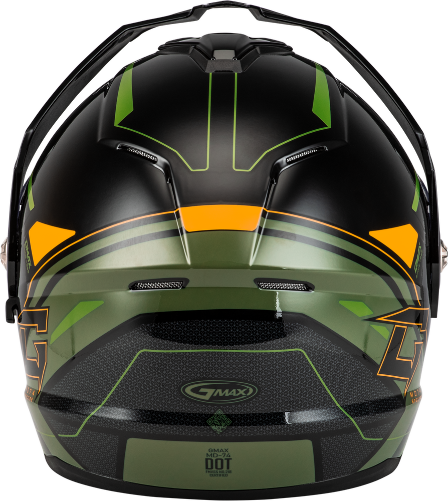 Gmax MD74S Spectre Snow Helmet Black Green Electric Shield