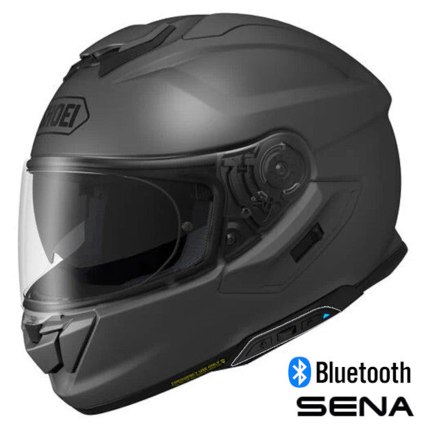 Shoei GT-Air 3 Full Face Bluetooth Helmet Matte Deep Grey SRL 3 Installed