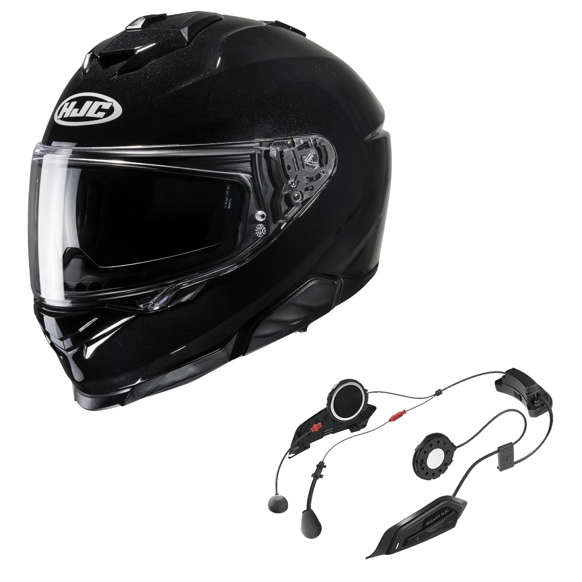 HJC i71 Full Face Helmet Plus Smart HJC 50b Bluetooth Headset Gloss Bl