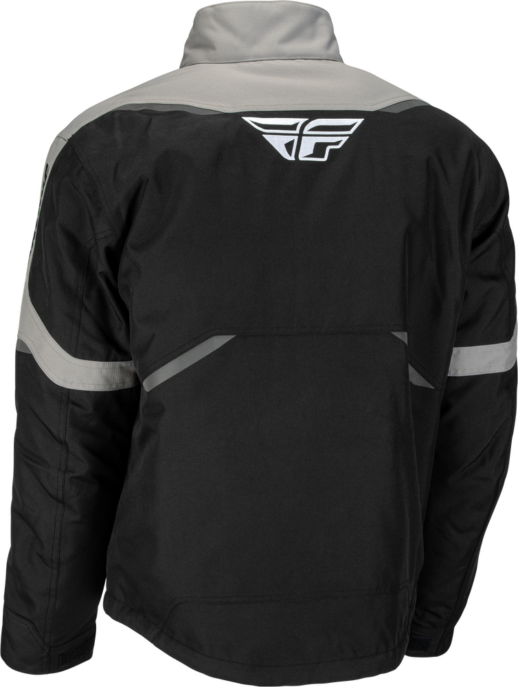 Fly Racing Outpost Snowmobile Jacket Black Grey