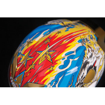 icon airflight freedom spitter full face helmet Icon Airflite Freedom Spitter Motorcycle Helmet - Gold / 55-56cm
