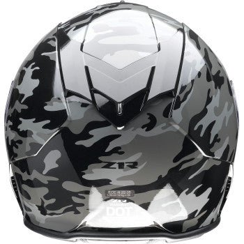 camo full face motorcycle helmet Z1R Rise - Digi - Gray inspired shape cuts through the air for better stability Our 988 Moto-1 Green Camo