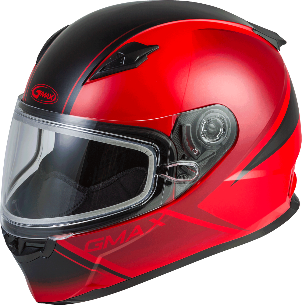 Gmax FF 49S Full Face Helmet Hail Matte Red Black Dual Lens