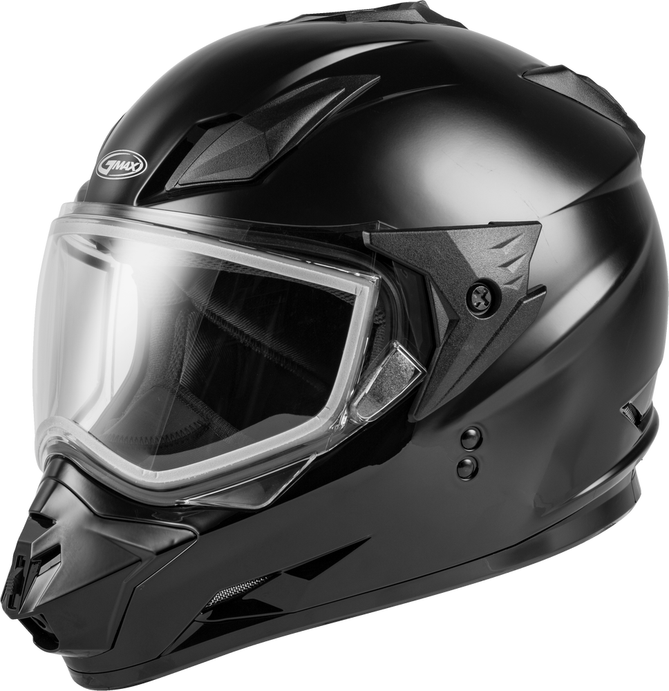 Gmax GM11S Dual Sport Snow Helmet Gloss Black Electric Shield