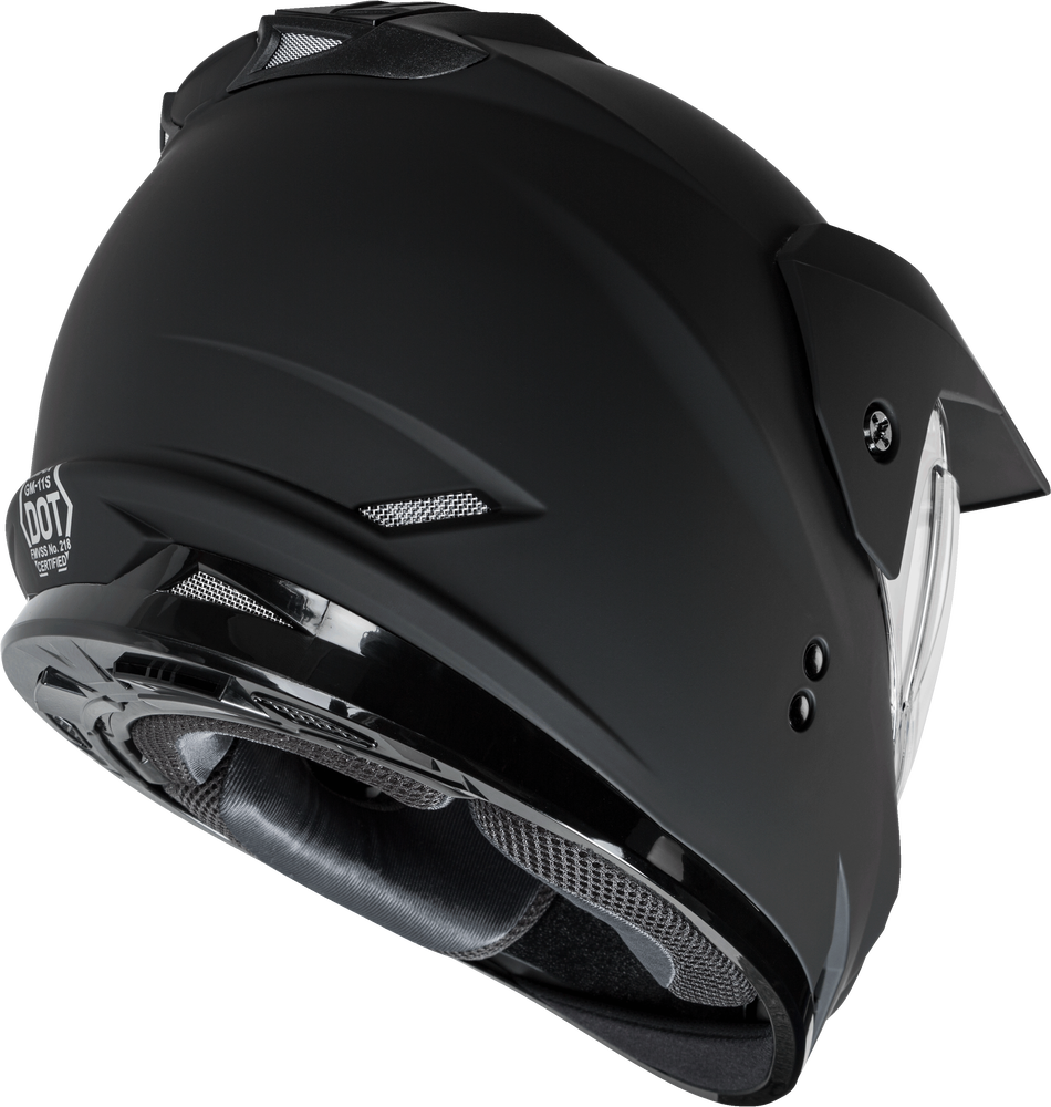 gm motorcycle helmets GMAX GM-11 Dual-Sport Helmet Matte Black Small