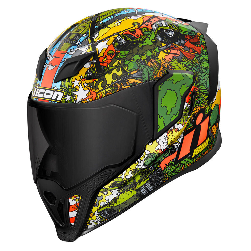 fette helmet icon Icon Airflite GP23 Motorcycle Helmet - Green / 53-54cm