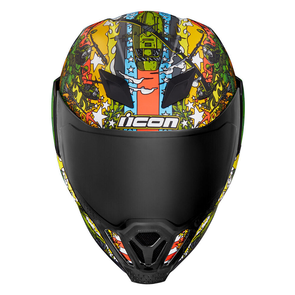 icon airflite fayder helmet Icon Airflite GP23 Motorcycle Helmet - Green / 53-54cm