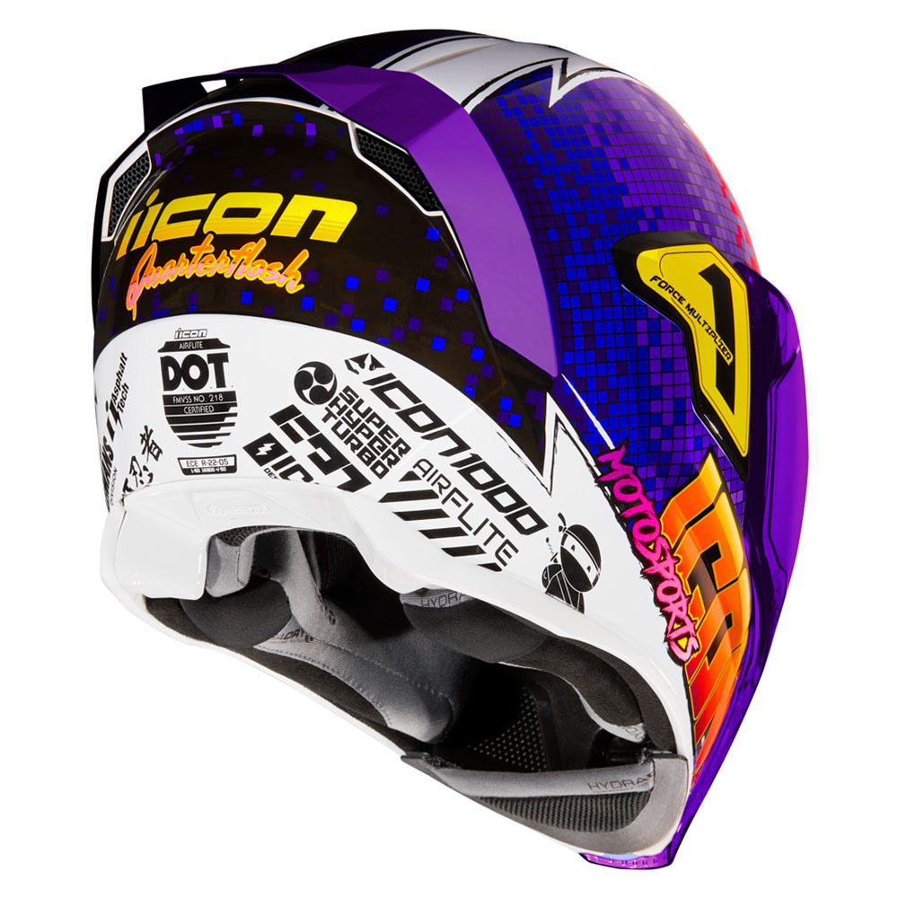 Icon Airflite Full Face Bluetooth Helmet Quarterflash Purple