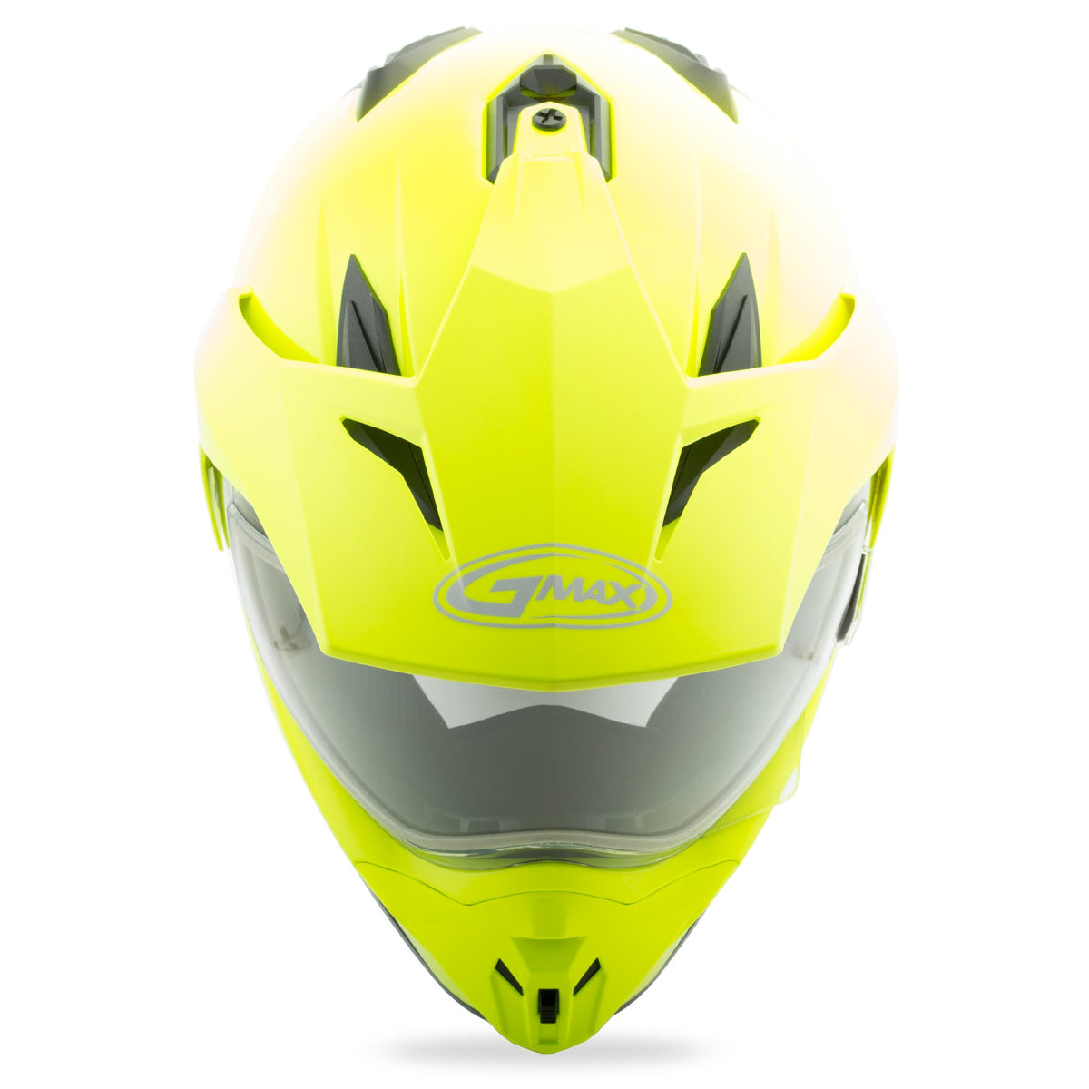 Gmax GM11S Dual Sport Snow Helmet Hi Vis Yellow Electric Shield