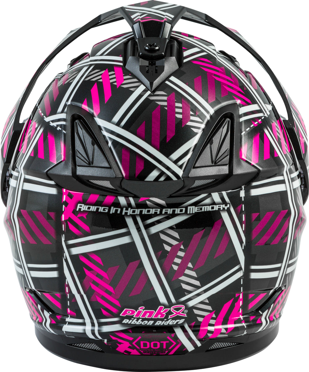 gmax womens motorcycle helmets GMAX GM-11S Dual-Sport Pink Ribbon Riders Snow Helmet - Black/Pink