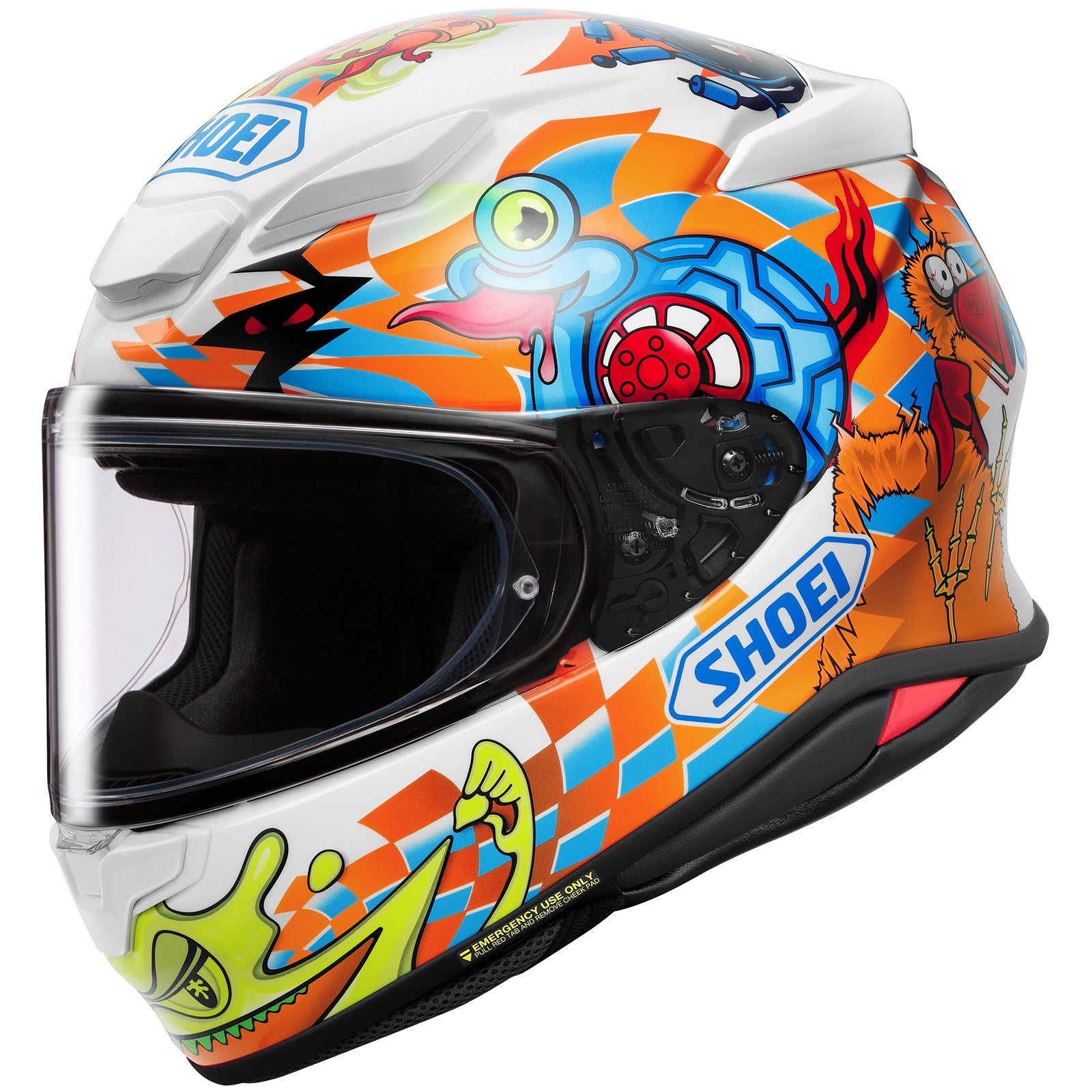 kedai helmet shoei kl - RF-1400 Yagyo 65 Motorcycle Helmut ideas and compatibility with the Color:Matt White - Black - Fasthouse Stripes Unisex Leather Bag