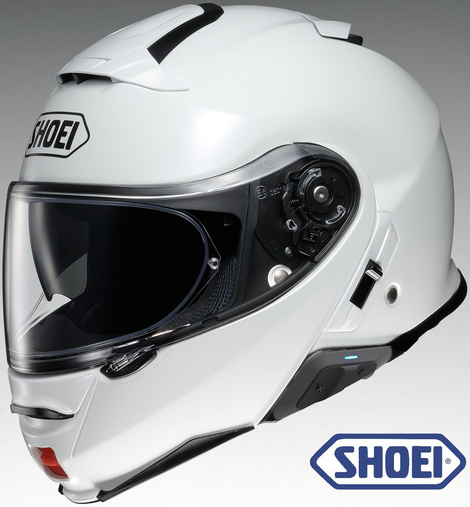 Shoei Neotec II Modular Bluetooth Helmet Gloss White SRL Installed