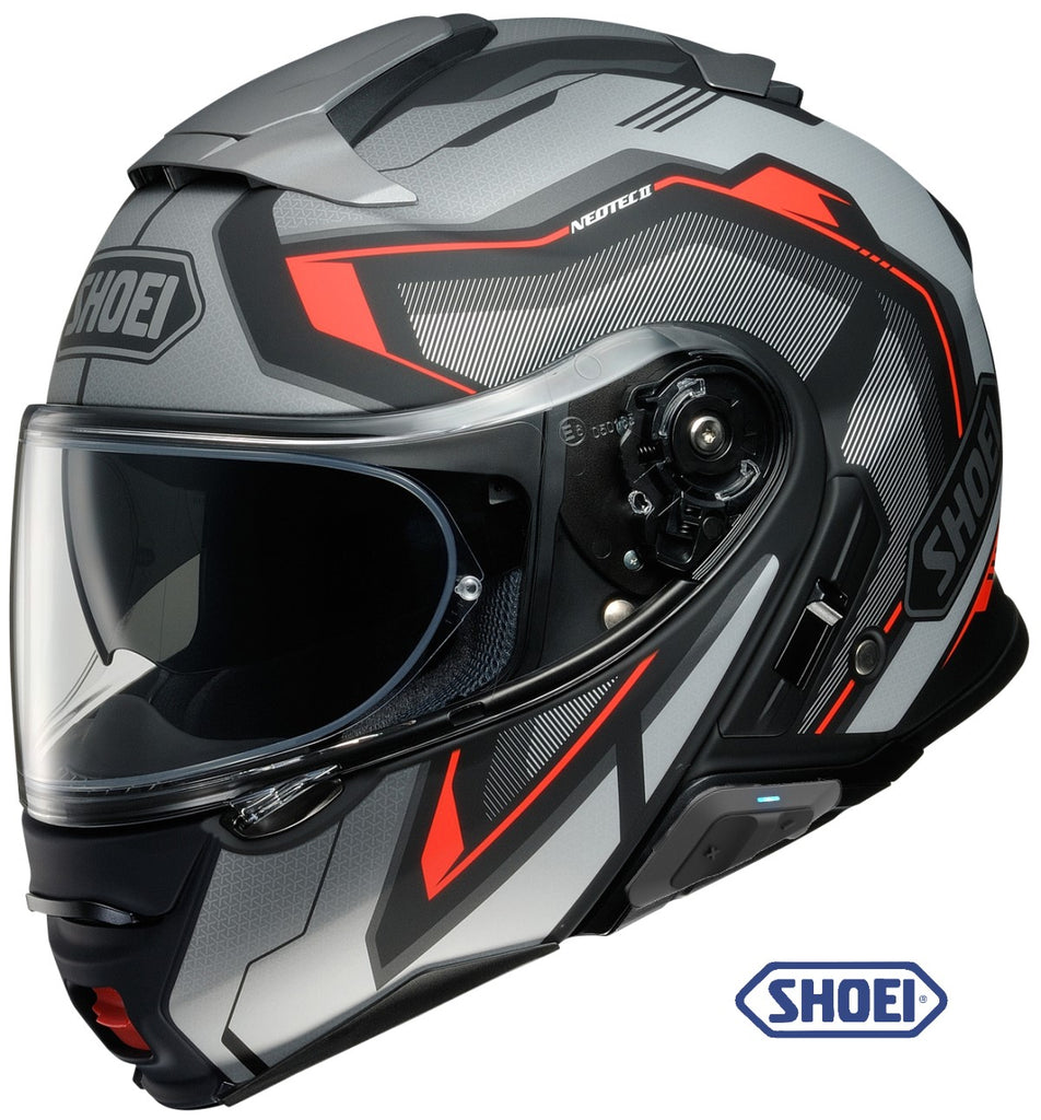 Shoei Neotec II Modular Bluetooth Helmet Respect Graphic TC-5 SRL Installed