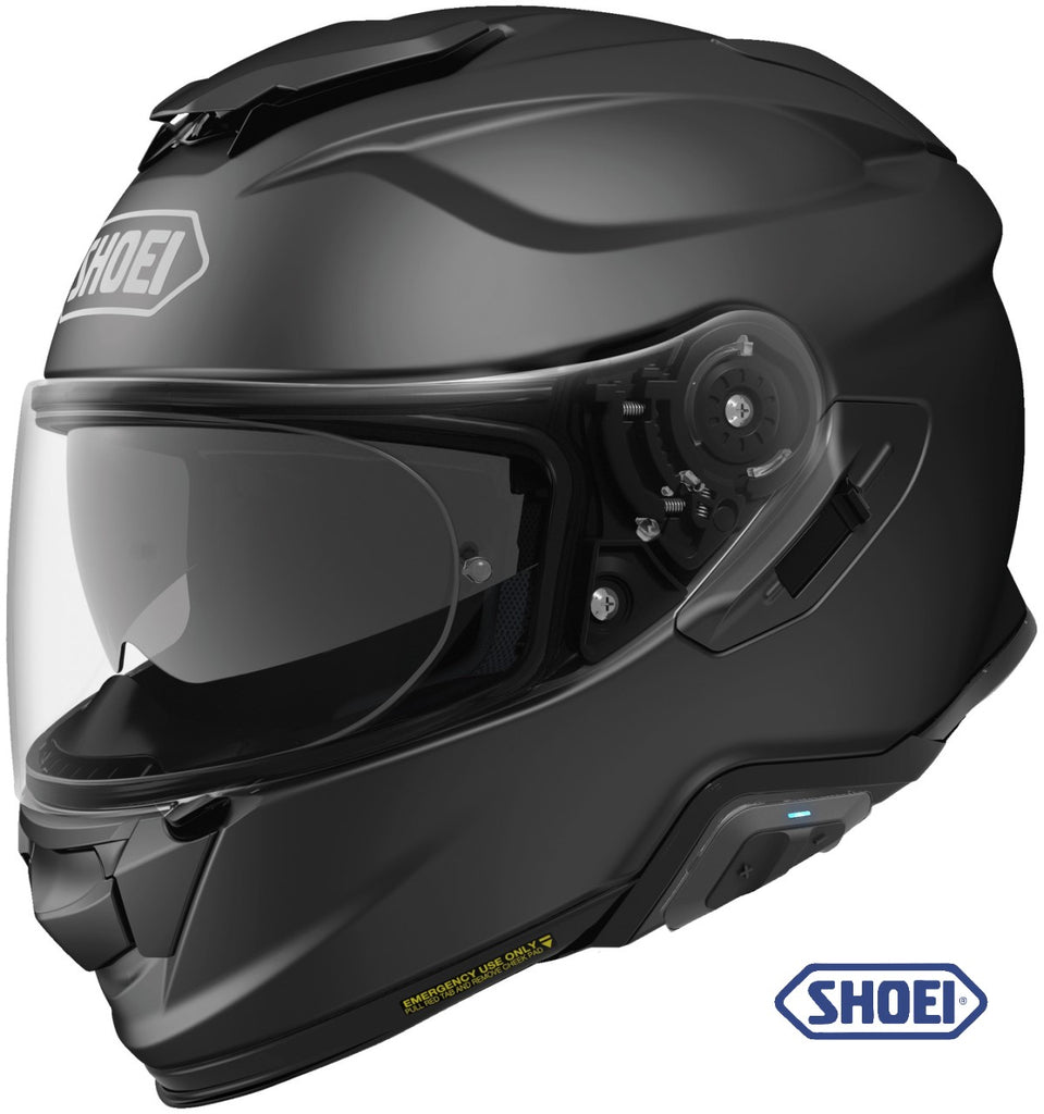 Shoei GT-Air II Bluetooth Helmet Matte Black SRL Installed