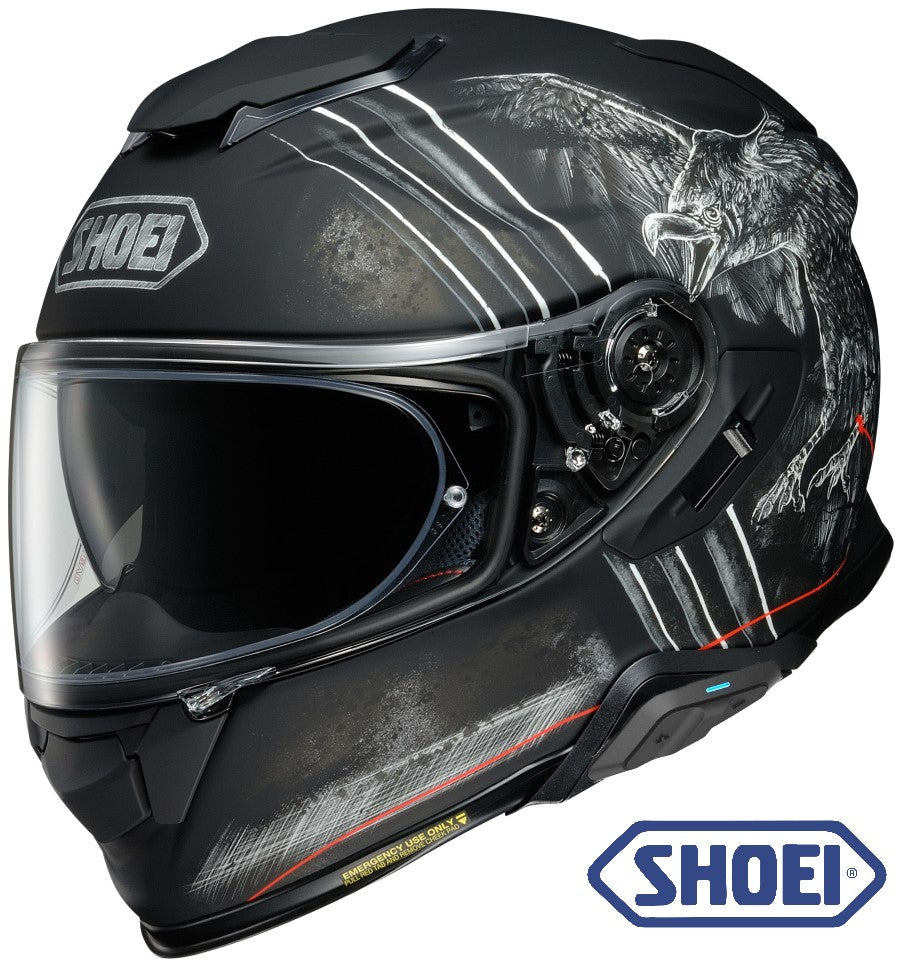 Shoei GT-Air II Full Face Bluetooth Helmet Ubiquity TC-9 SRL Installed