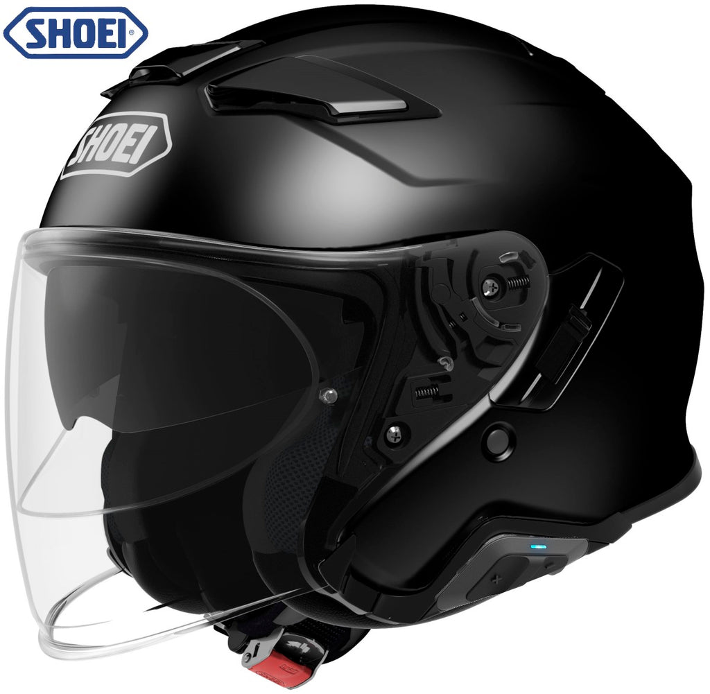 shoei bluetooth helmets Shoei J-Cruise II Bluetooth Helmet Gloss Black SRL Installed – HelmetCountry.com