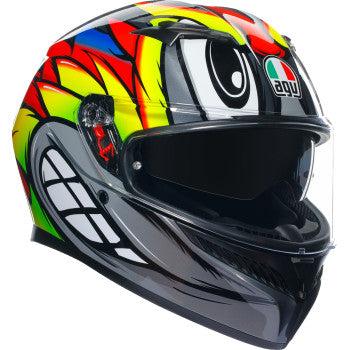 AGV K3 Birdy 2.0 Helmet Gray Yellow Red