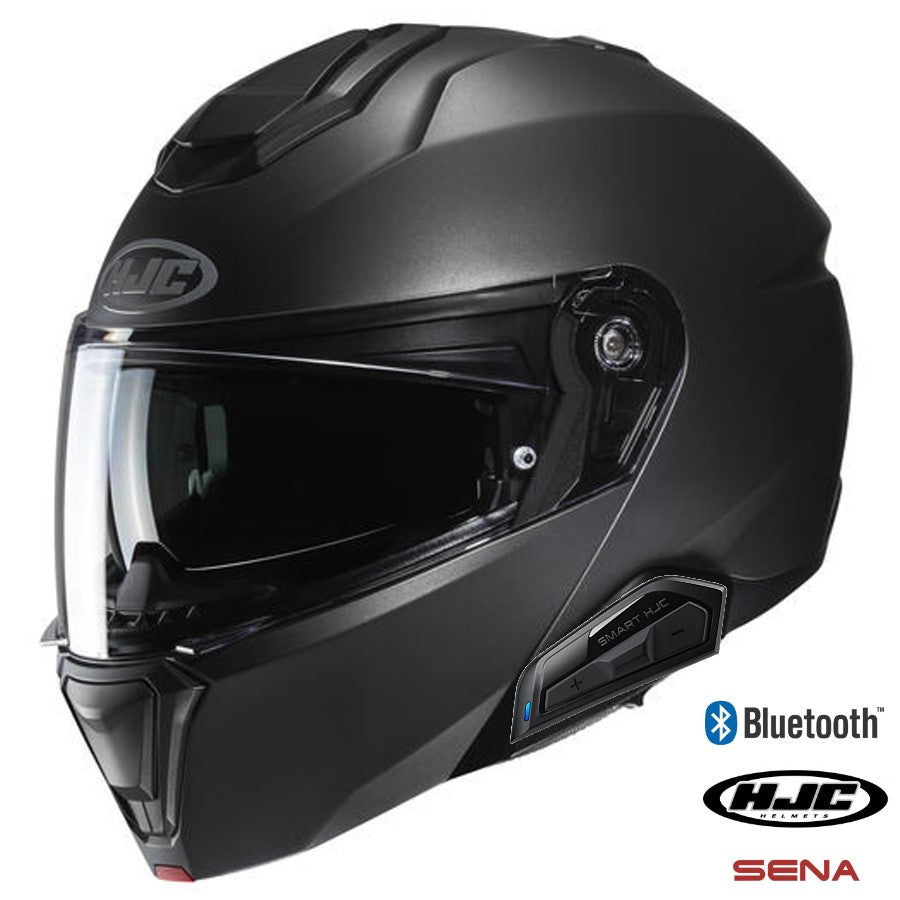 bluetooth for hjc clmax bt motorcycle modular helmet HJC i91 Modular Helmet Semi-Flat Black S