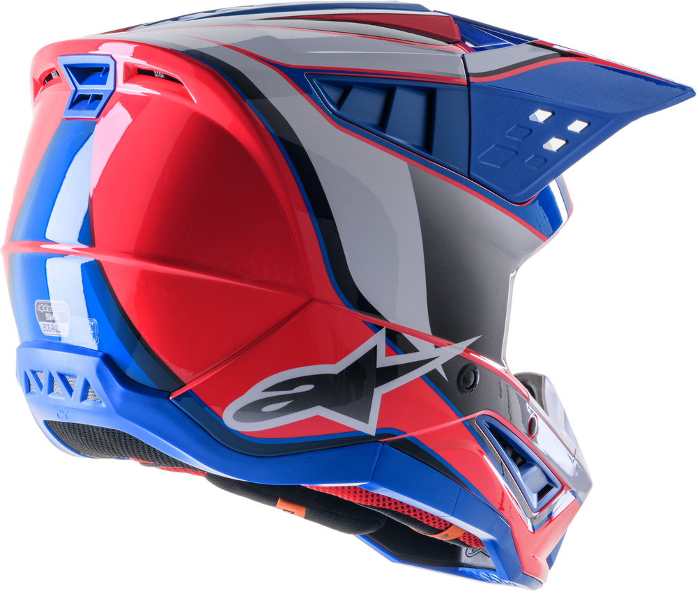 Alpinestars S-M5 Off Road Helmet Sail White/Dive Pink/Enamel Blue