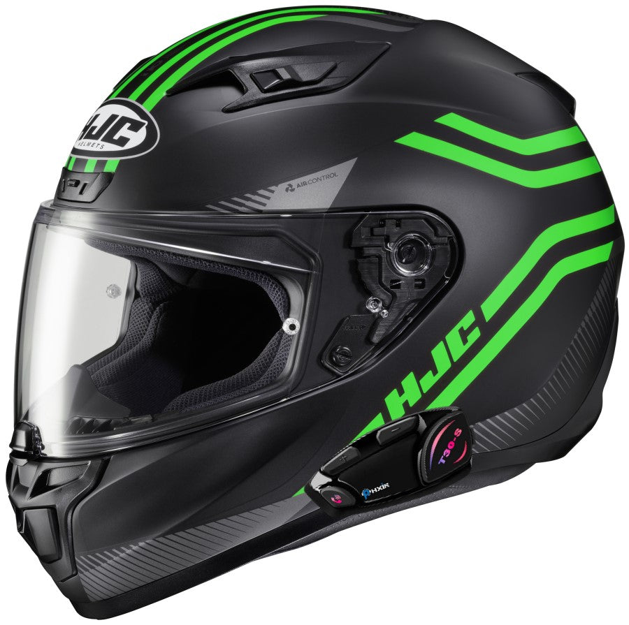 HJC i10 Full Face Bluetooth Helmet Strix Graphic MC4SF Green