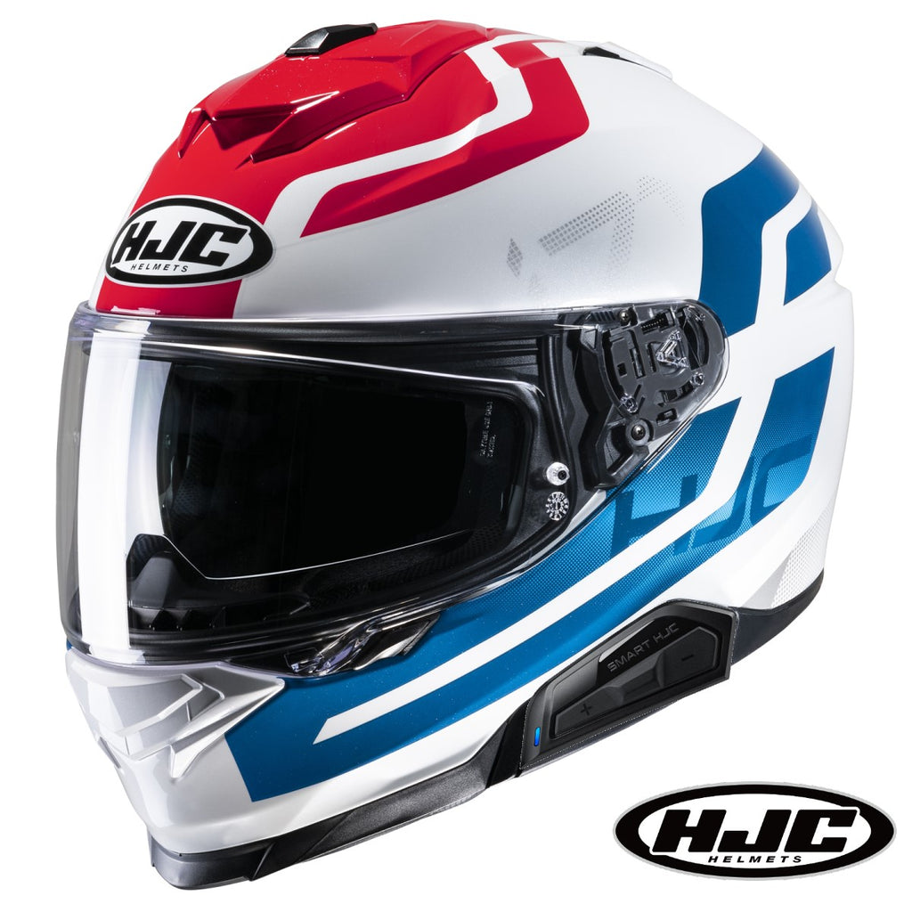 HJC i71 Bluetooth Full Face Helmet Enta MC-21 Smart Bluetooth Installed