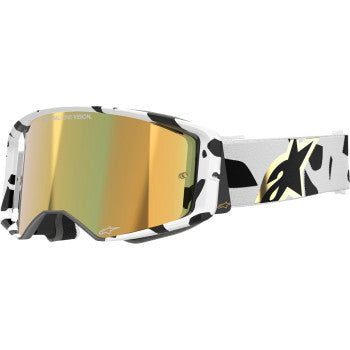 Alpinestars Supertech Goggle White/Gold ABS Vision Gold Mirror