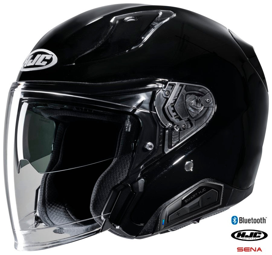 HJC RPHA 31 Open Face Bluetooth Helmet Gloss Black 11b inststalled