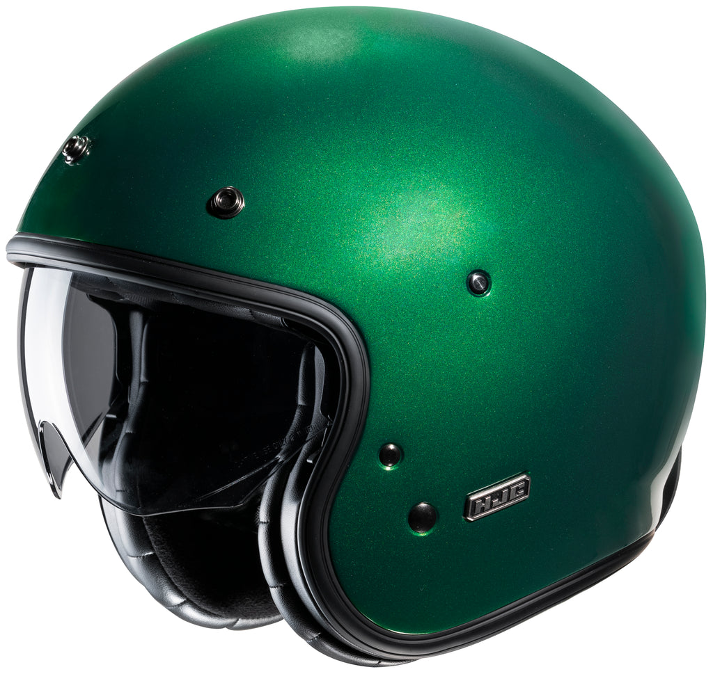 5xl motorcycle helmet HJC V31 Open Face Helmet Deep Green – HelmetCountry.com