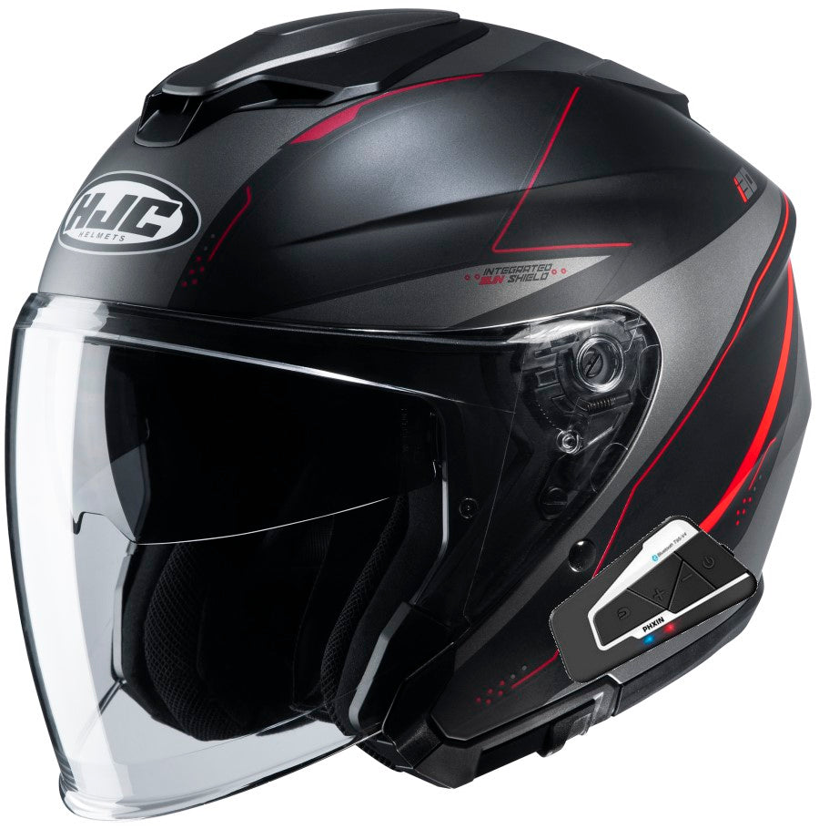 HJC i30 Bluetooth Helmet Slight Graphic MC-1SF Red