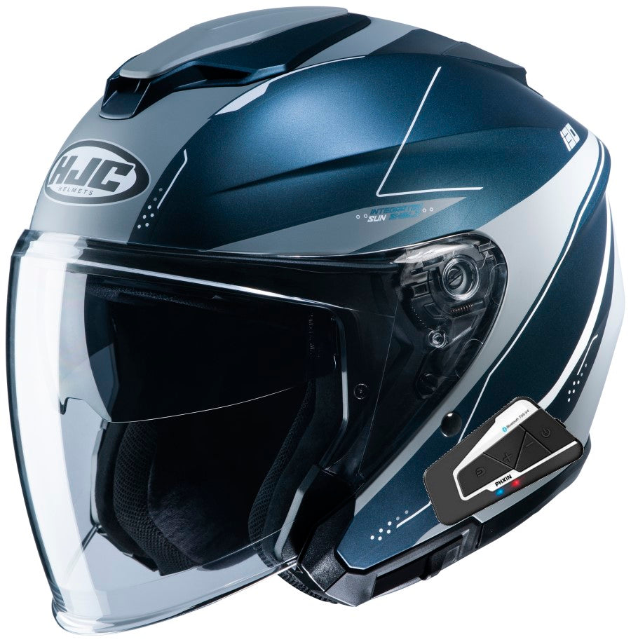 HJC i30 Bluetooth Helmet Slight Graphic MC-2SF Blue