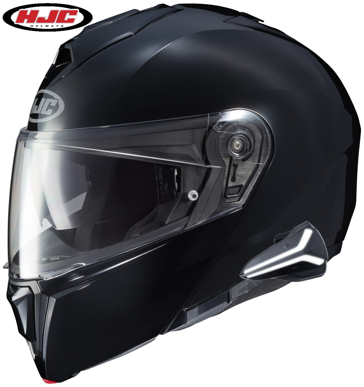 HJC i90 Helmet Sena Smart 20B Bluetooth Headset Gloss Black