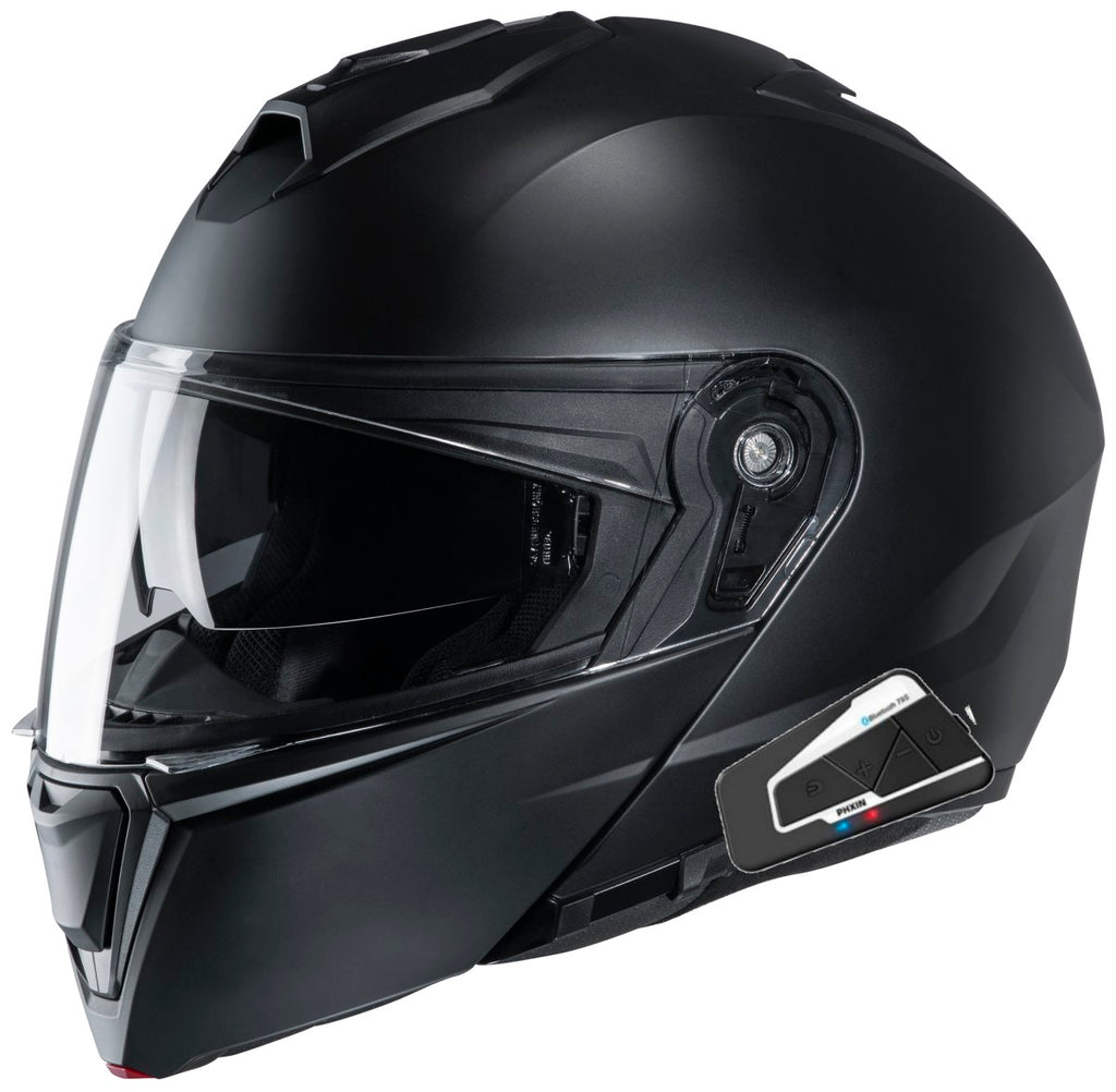 HJC i90 Modular Helmet T9S Bluetooth Headset Matte Black
