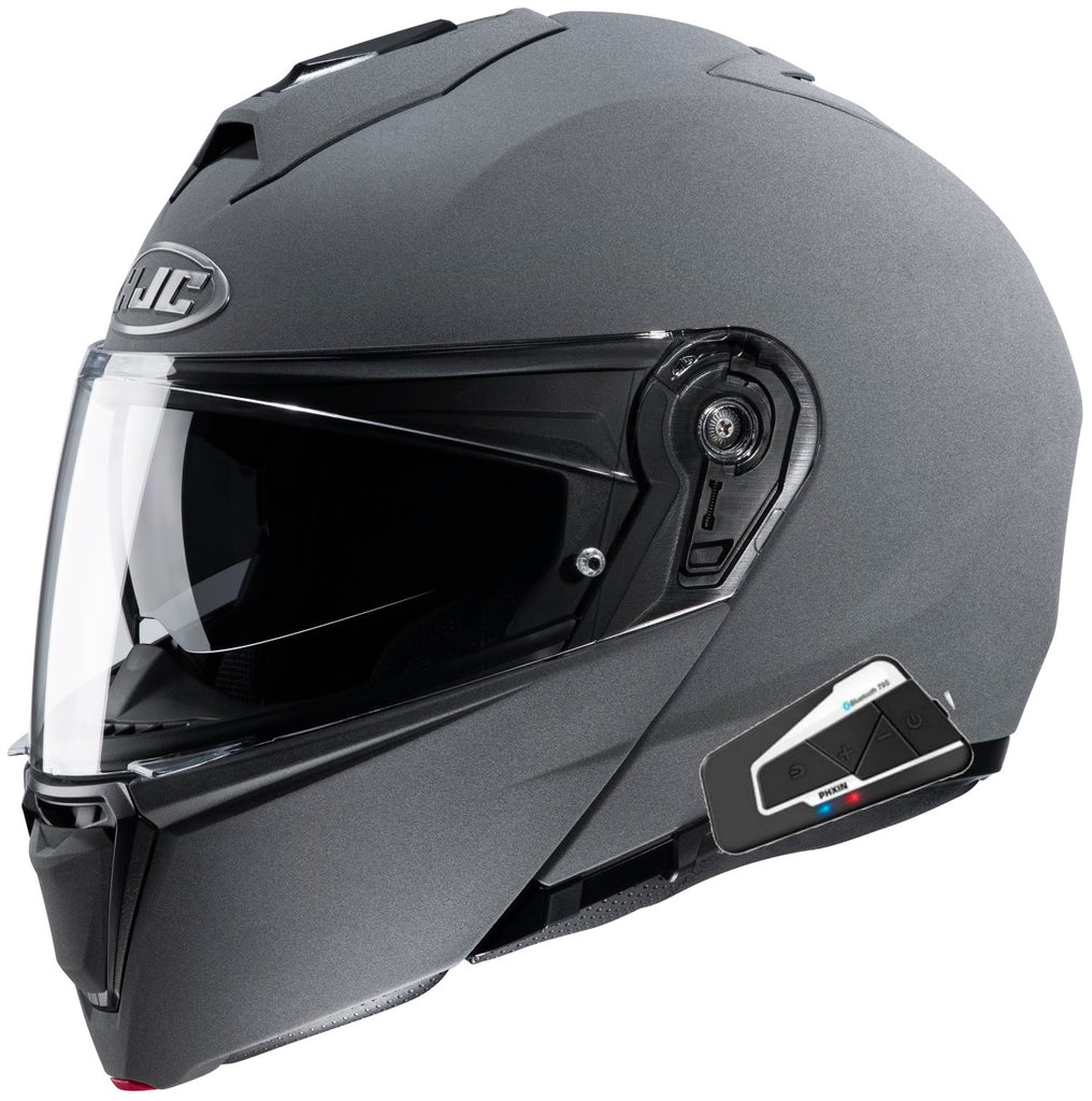 HJC i90 Helmet T9S Bluetooth Headset Stone Grey