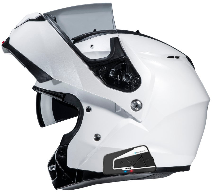 bluetooth helmet kit hjc HJC C91 Helmet - Semi-Flat Pearl White
