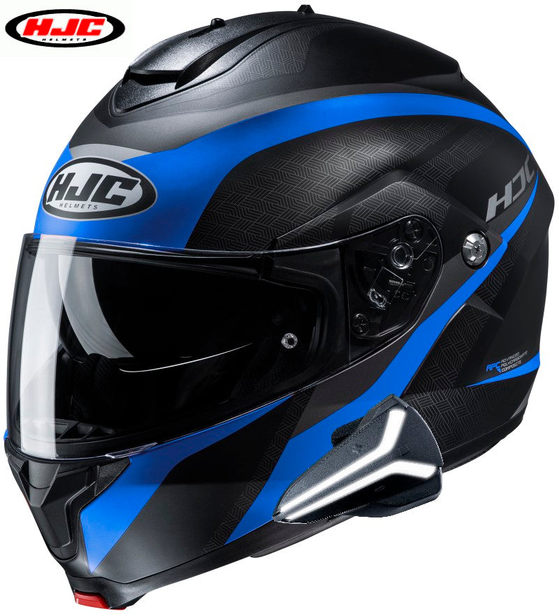 HJC C91 Helmet Sena Smart 20B Bluetooth Headset Taly Graphic MC2 Blue