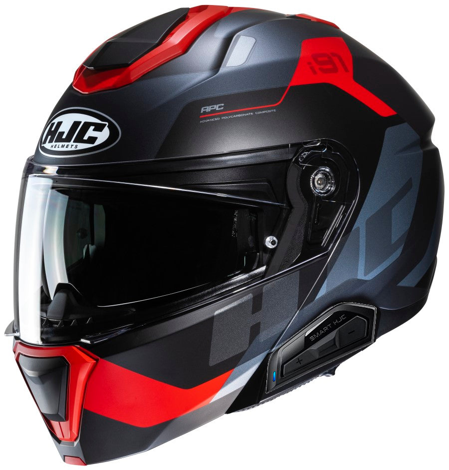 HJC i91 Modular Bluetooth Helmet Carst MC-1SF 21b installed